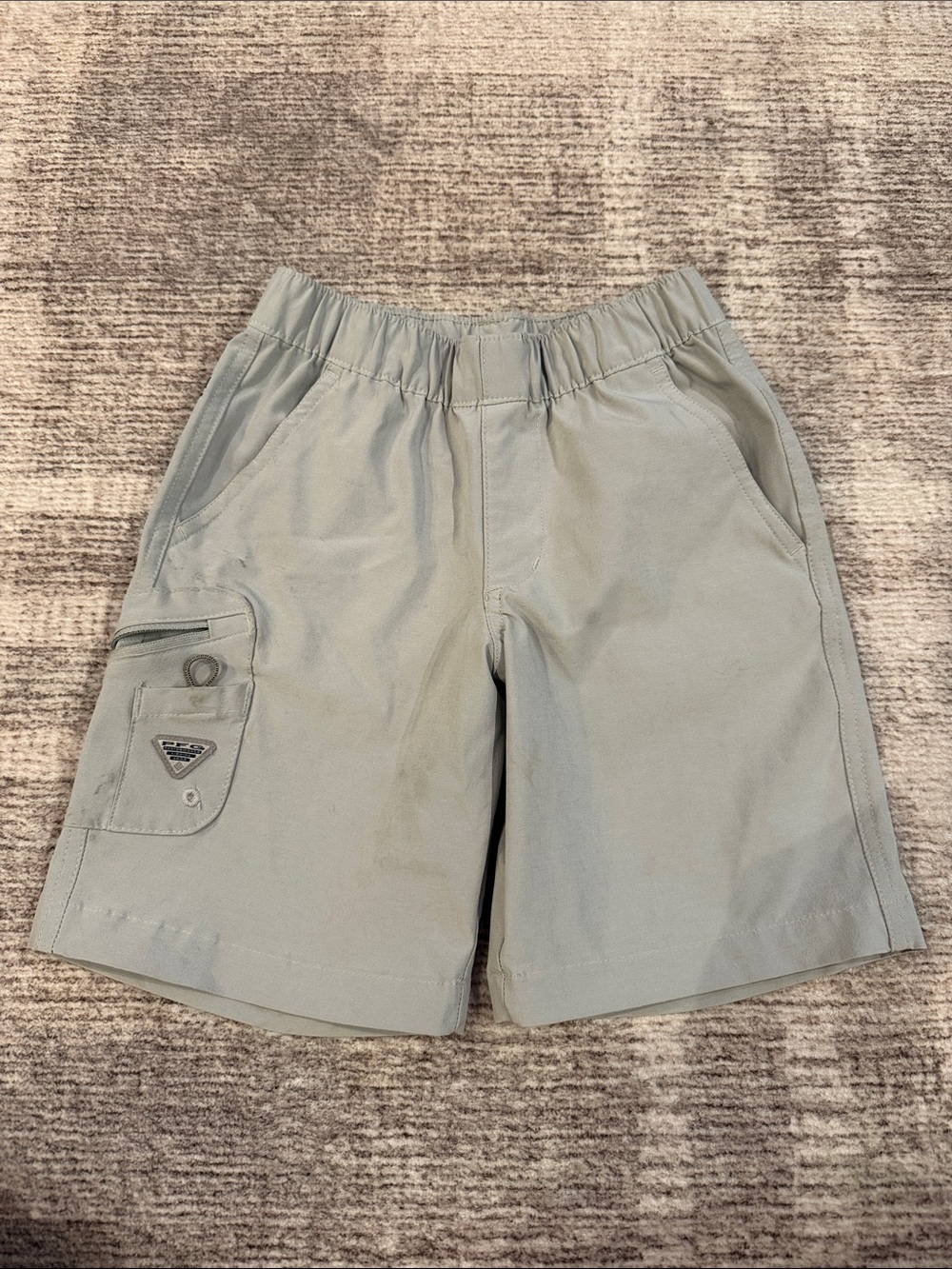 Columbia Light Gray Elastic-Waist Kids Shorts